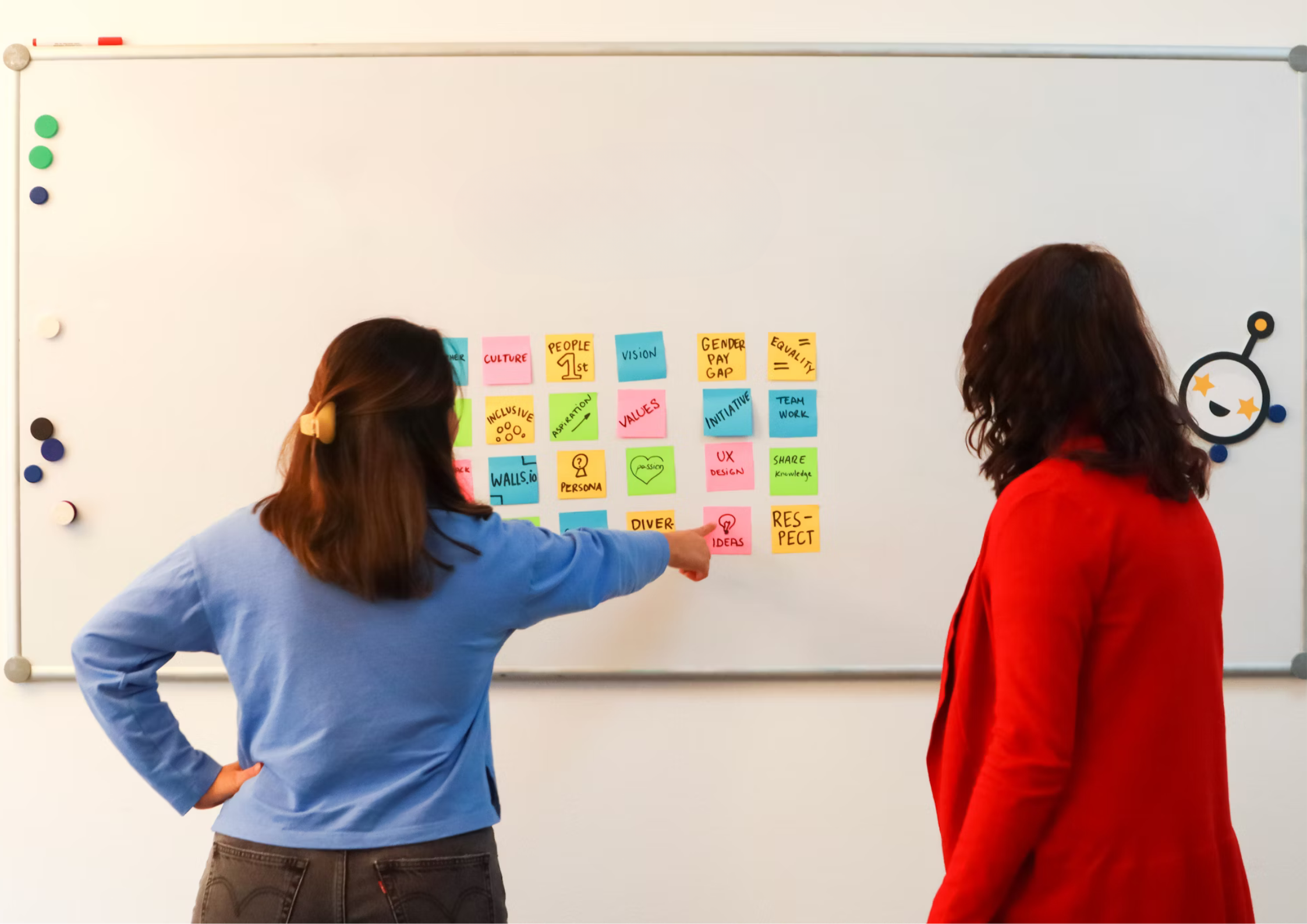 Photo d'un atelier de brainstorming axé sur la transition durable. Les participants échangent des idées et collaborent pour trouver des solutions innovantes et respectueuses de l'environnement.